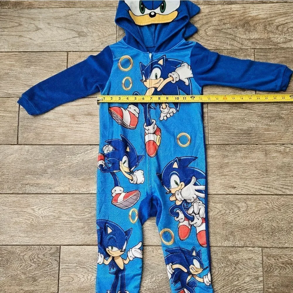 Sonic the Hedgehog Kids One Piece Pajama Blue